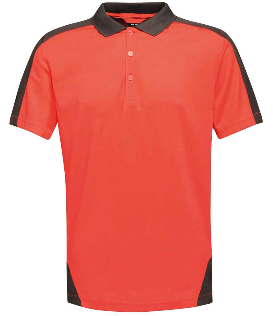 Regatta Contrast Quick Wicking Piqué Polo Shirt - Classic Red/Black